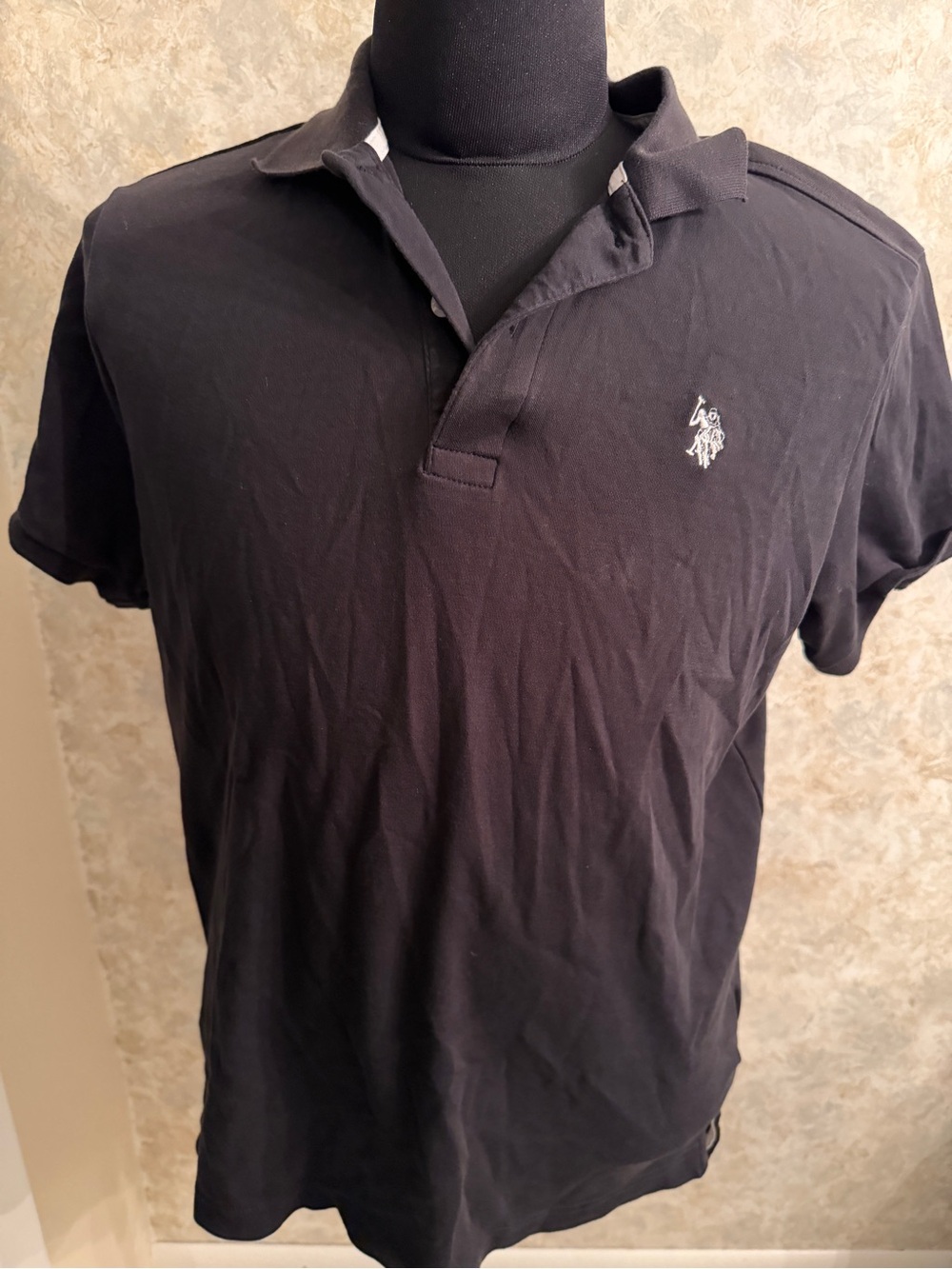 U.S. Polo Assn. Classic Men's Black Polo Shirt with Embroidered Logo